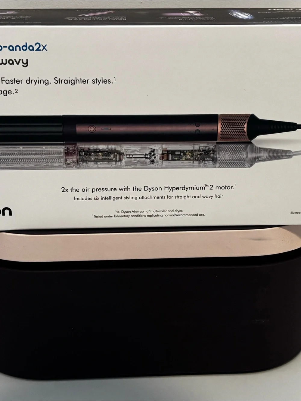 Dyson multi-tone styler in rose and silver
